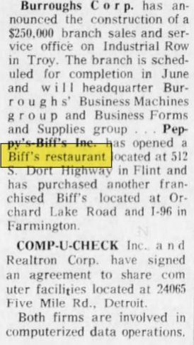 Peppy - Biffs - May 1971 Article